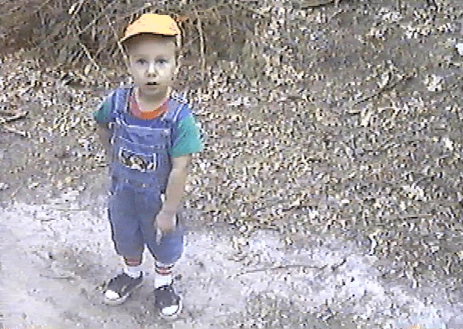 Little Derek in the woods