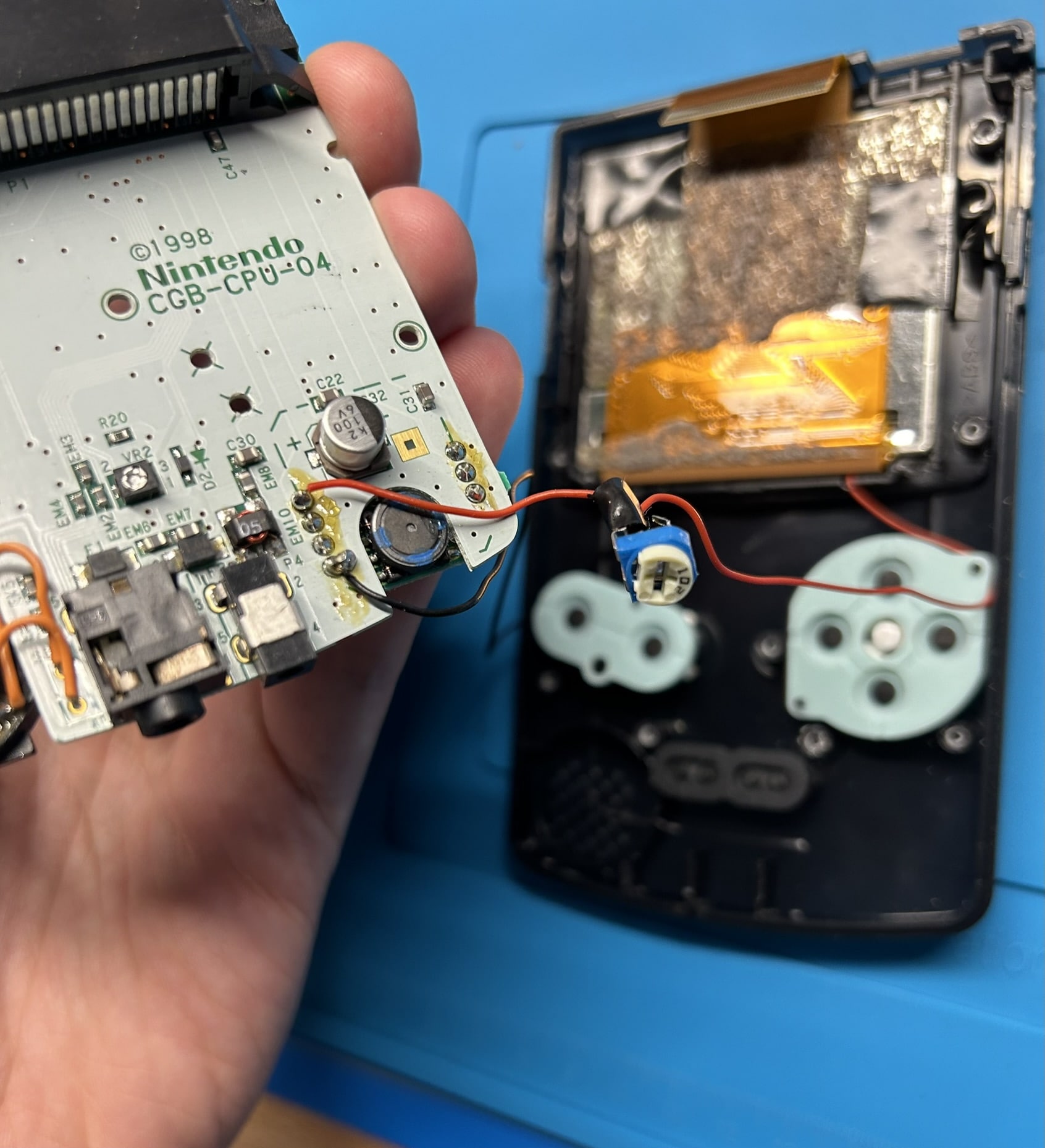 failed GBC mod wires